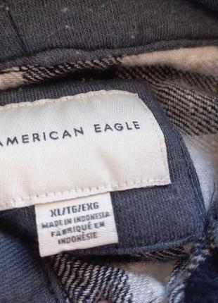 Americana eagle стильная рубашка худи в клетку с потертостями 100% хлопок xl размер8 фото