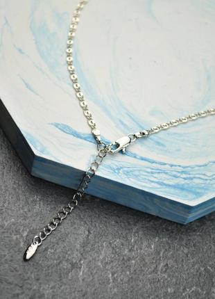 Кулон два сердца на цепочке медицинская сталь родий4 фото