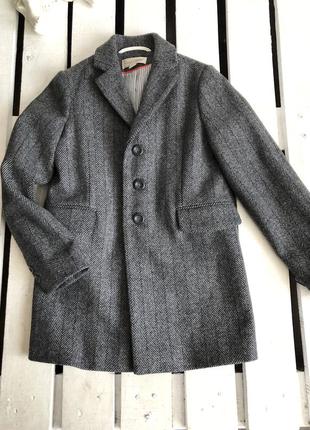 Дизайнерське пальто дитяче для хлопчика lener cordier франція вовна сіре 122,1342 фото