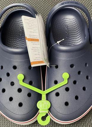 Крокс крокбенд клог сині crocs crocband clog off court  navy10 фото