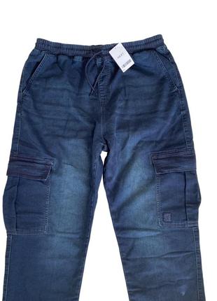 Нові джинси карго з еластичною талією бренду next на ріст 176 см підійдуть розмір м10 фото