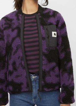 Фиолетовая флиска шерпа carhartt оверсайз шерпа флисовая куртка carhartt wip janet liner fleece2 фото