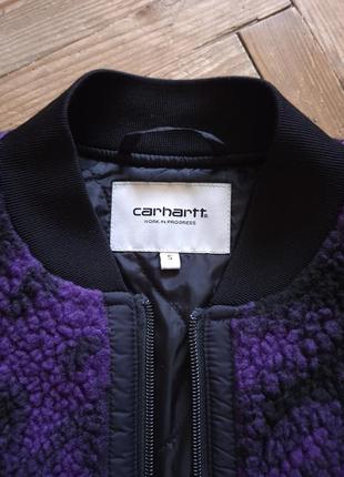 Фиолетовая флиска шерпа carhartt оверсайз шерпа флисовая куртка carhartt wip janet liner fleece6 фото