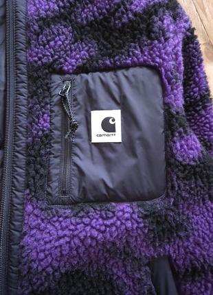 Фиолетовая флиска шерпа carhartt оверсайз шерпа флисовая куртка carhartt wip janet liner fleece4 фото