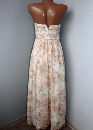 Изысканное кремовое цветочное шифоновое макси платье jenny yoo collection р xs4 фото