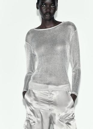 Zara нова кофта топ с биркой в сетку