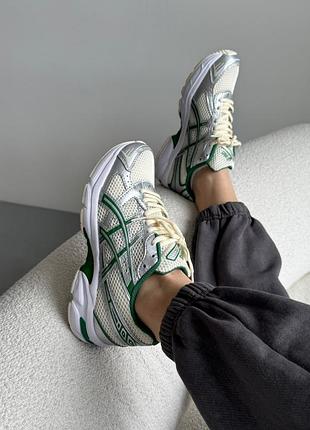 Жіночі кросівки asics gel-1130 silver green асікс сріблястого з зеленим кольорів