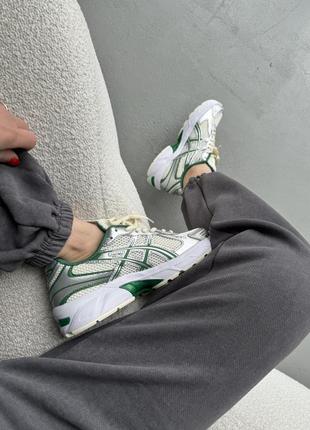 Жіночі кросівки asics gel-1130 silver green асікс сріблястого з зеленим кольорів4 фото