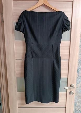 Стильне міді плаття з рукавами буфами1 фото