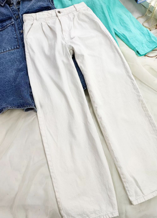 Широкі білі джинси amisu