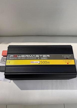 Powermaster pwr3000-12 12 в, 2500 вт, модифицированный синусовый инвертор с двойным цифровым (оригинал)