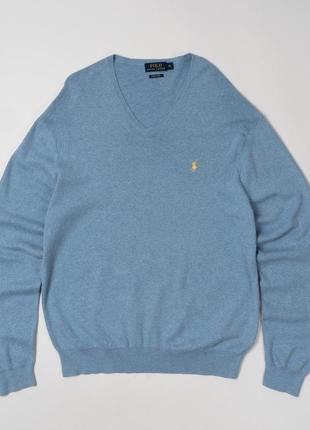 Polo ralph lauren pima cotton v-neck sweaterчоловічий светр