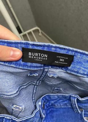 Блакитні джинси від бренда burton6 фото