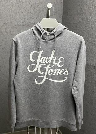 Серая кофта от бренда jack&jones