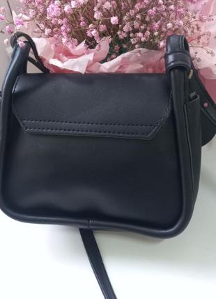 Модна чорна стильна сумка жіноча сумочка 31756 фото