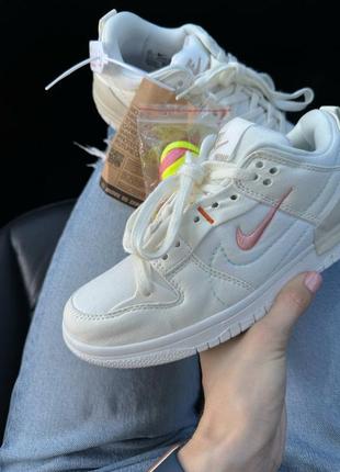 Кроссовки nike sb dunk low disrupt 2 pale ivory