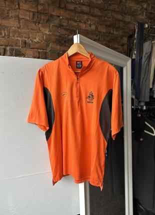 Футболка с замком vintage nike niderland orange