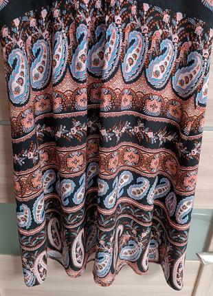 Легке віскозне плаття сарафан бохо стиль4 фото