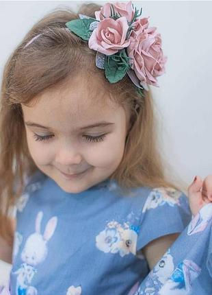 Обруч ободок с цветами