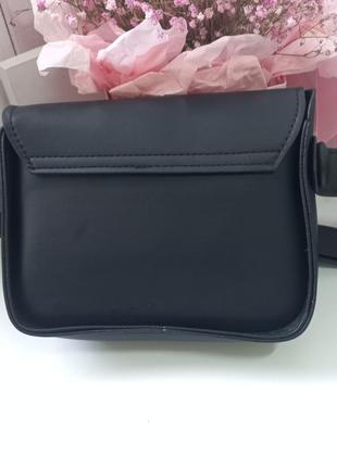 Модна чорна стильна сумка жіноча сумочка 31785 фото