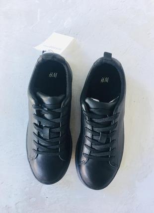 Нові чорні туфлі туфли для хлопчика підлітка в школу нм хм h&m 35 36 37 38 394 фото