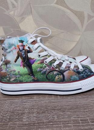 Женские кроссовки кеды converse alice in wonderland size 40/25.5