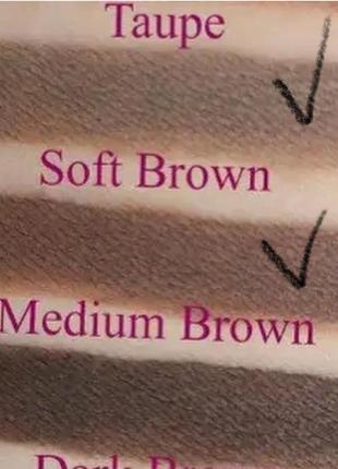 Карандаш для бровей brow definer anastasia soft brown, taupe2 фото