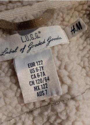 Демисезонная курточка косуха на овчине дубленка на меху 6/7 122 1283 фото