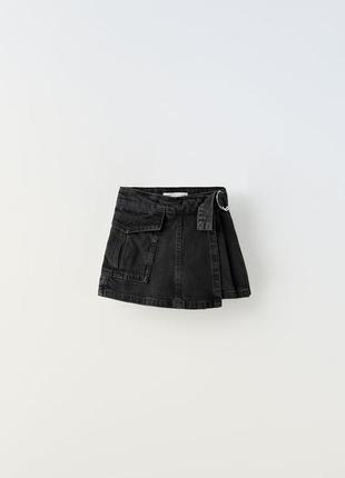 Джинсовая юбка шорты zara 10 лет (140 см)
