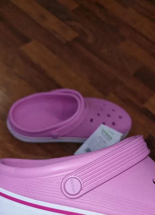 Крокс крокбенд клог рожеві crocs crocband clog off court taffy pink3 фото