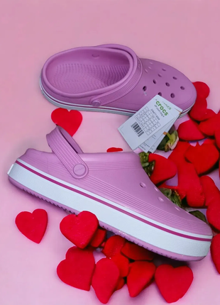 Крокс крокбенд клог рожеві crocs crocband clog off court taffy pink9 фото