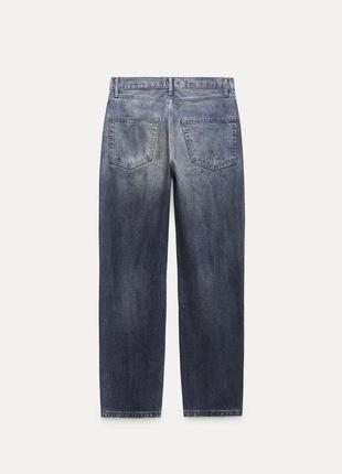 Zara джинсы с эффектом грязи, грязные брюки, брюки6 фото