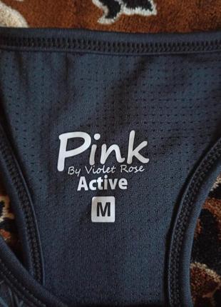 Спортивная женская майка pink active,2 фото