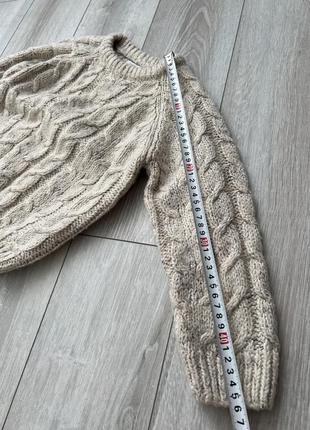 Трендовый бежевый вязаный свитер для девички 5р свитер zara вязаный джемпер коса для мальчика5 фото