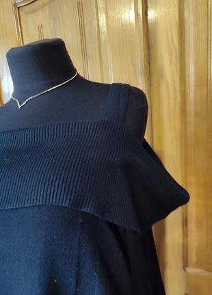 Оригинальный джемпер-блуза открытые плечи батал2 фото