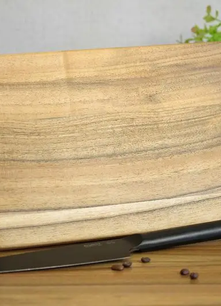 Магнитная деревянная доска подставка для ножей кухонная с гравировкой