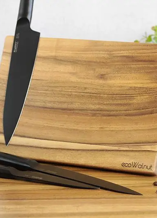 Магнитная деревянная доска подставка для ножей кухонная с гравировкой