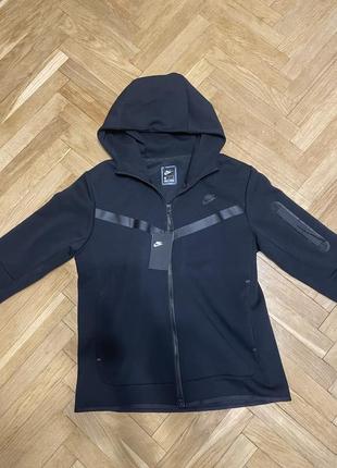 Толстовка nike sportswear tech fleece black1 фото