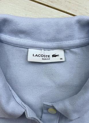 Футболка поло тенниска lacoste голубая синяя9 фото