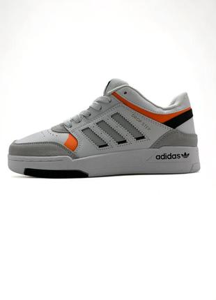 Женские кроссовки белые с оранжевым adidas drop step white orange2 фото