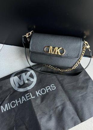 Жіноча сумка michael kors parker shoulder bag black чорна подарунок на 8 березня8 фото