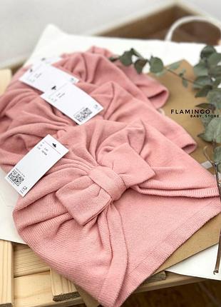 Тюрбан h&m, чалма рожева на дівчинку 50-51см, тюрбан 50-51см