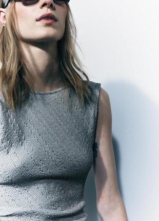Сукня жіноча срібна металізована zara new4 фото
