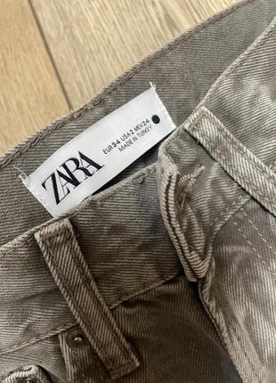 Джинси zara нові, розмір 34, сірого кольору, укорочені4 фото