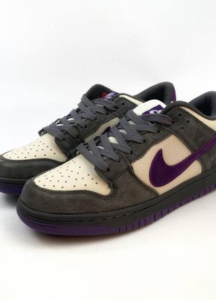 Nike sb dunk low pro purple&amp;grey2 фото