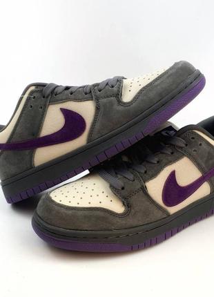 Nike sb dunk low pro purple&amp;grey4 фото
