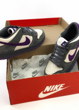 Nike sb dunk low pro purple&amp;grey9 фото