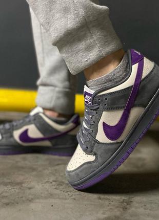 Nike sb dunk low pro purple&amp;grey8 фото