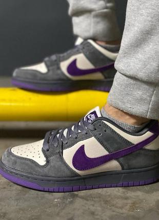 Nike sb dunk low pro purple&amp;grey7 фото