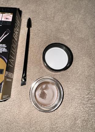 Помада,тинт,тенидля бровей maybelline new york tatto brow 003 medium brown, 2 г2 фото